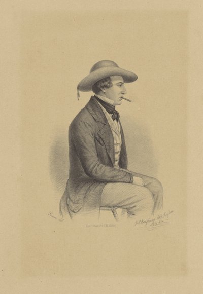 Porträtt av Jean Henri de Laat de Kanter av Johann Peter Berghaus