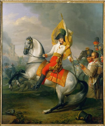 Ärkehertig Karl, bror till kejsar Frans I/II, segrare i slaget vid Aspern mot kejsar Napoleon I ... av Johann Peter Krafft