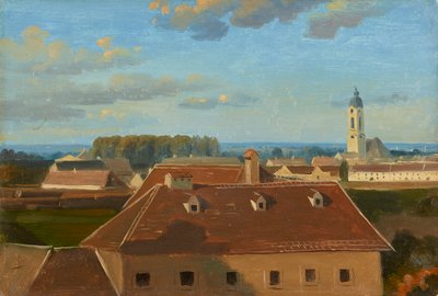 Utsikt över Schanzel till Augarten av Johann Peter Krafft