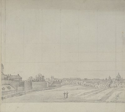 Utsikt från Wien i söder av Johann Peter Krafft