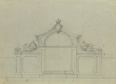 Fontän i persikoträdgården i Upper Belvedere av Johann Peter Krafft