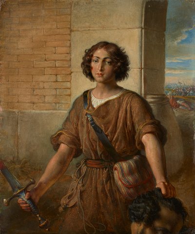 David med Goliats huvud av Johann Peter Krafft
