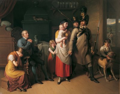 Landwehr-mannens farväl av Johann Peter Krafft