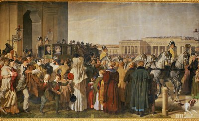 Kejsar Frans I:s första bilfärd efter en allvarlig sjukdom... av Johann Peter Krafft