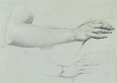 Handstudie för "Arindal och Daura" av Johann Peter Krafft