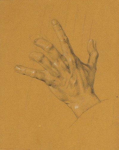 Handstudie för "Ossian och Malvina" av Johann Peter Krafft