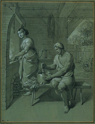 Hercules och Omphale av Johann Peter Krafft