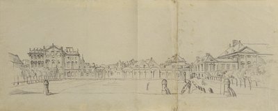 Josefstädter Glacis mit Palais Trautson av Johann Peter Krafft