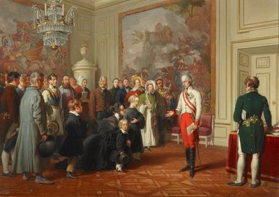 Kejsar Franz I beviljade en allmän audiens av Johann Peter Krafft