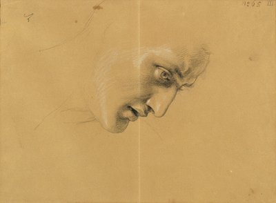 huvudstudie av Johann Peter Krafft