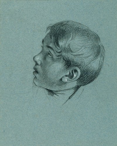 Huvudstudie av en pojke för "Return of Emperor Franz from Pressburg" av Johann Peter Krafft