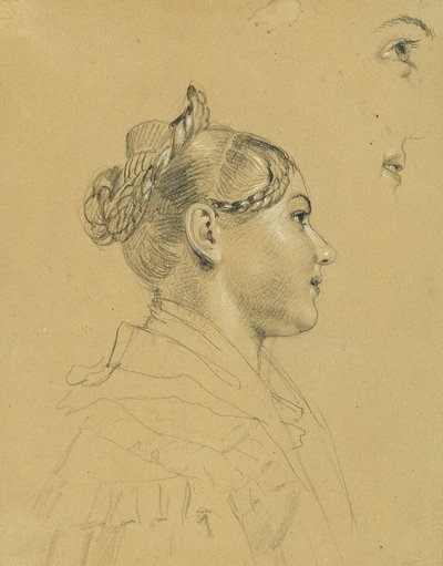 Flickstudie för "Return of Emperor Franz from Pressburg" av Johann Peter Krafft