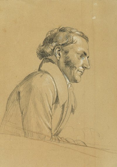 Manlig studie för "kejsar Franzens återkomst från Pressburg" av Johann Peter Krafft