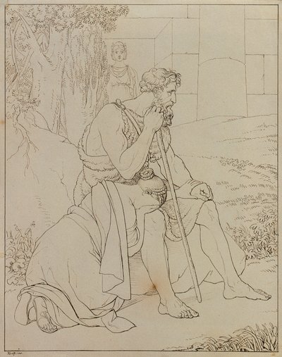 Oidipus och Antigone av Johann Peter Krafft