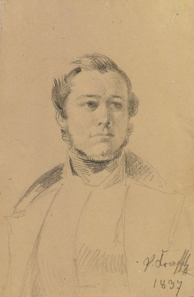 Porträttstudie av Franz Xaver Eckl av Johann Peter Krafft