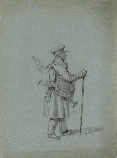 Studie av en resande målare av Johann Peter Krafft