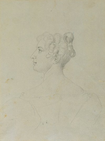 Kvinnlig porträttstudie av Johann Peter Krafft