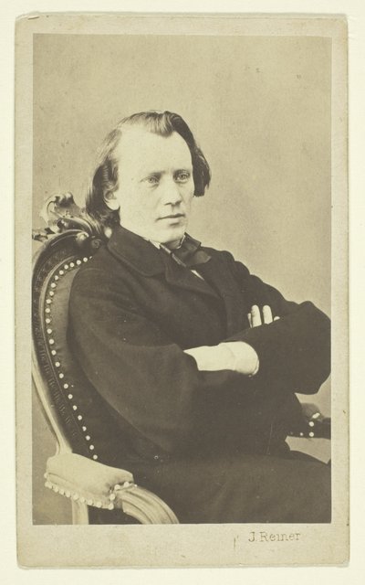 Porträtt av Brahms av Johann Reiner