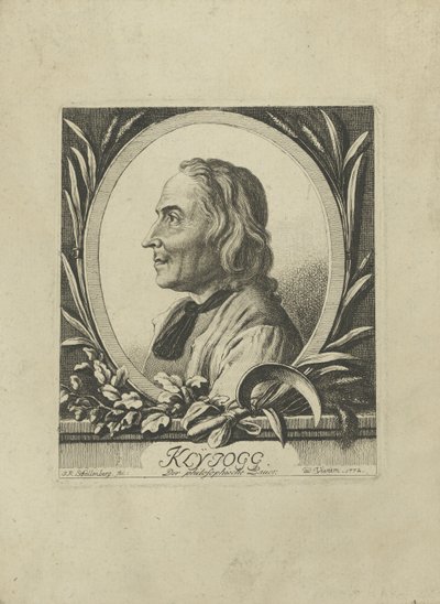 Porträtt av Jakob Kleinjogg Gujer 1718-1785, 1772. av Johann Rudolf Schellenberg