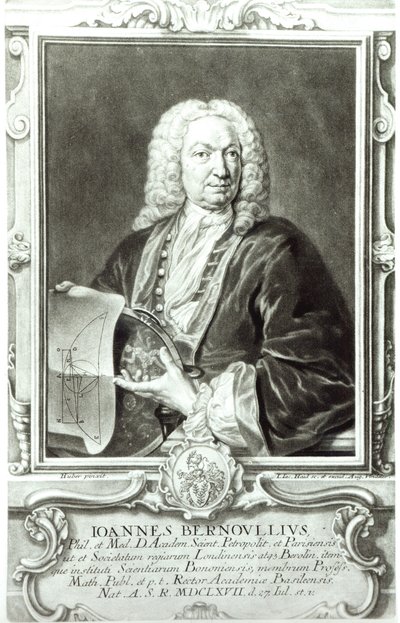 Porträtt av Jean Bernoulli (1667-1748) av Johann Rudolph the Elder Huber