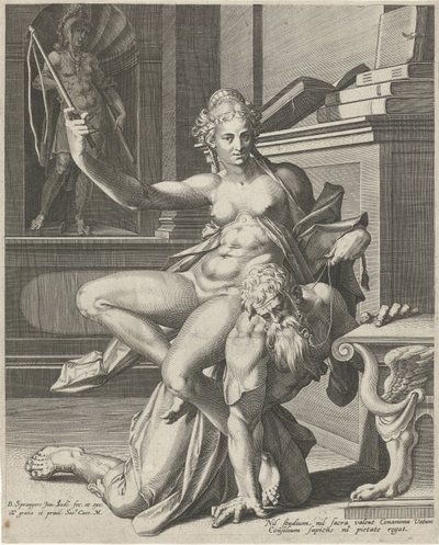 Aristoteles och Phyllis av Johann Sadeler (I)