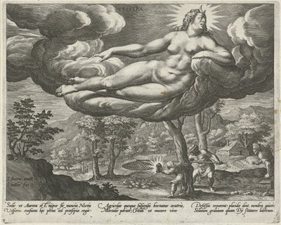 Kväll Vespera (titel på objekt) De fyra delarna av dagen (serietitel) av Johann Sadeler (I)
