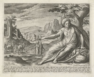 Asien Asien (titel på objekt) De fyra kontinenterna (serietitel) av Johann Sadeler (I)