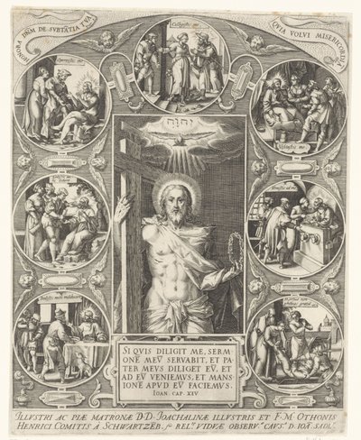 Kristus och barmhärtighetens verk av Johann Sadeler (I)