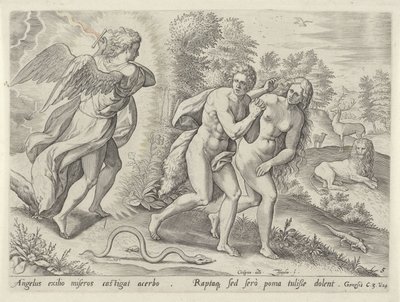Utvisning från paradiset av Johann Sadeler (I)
