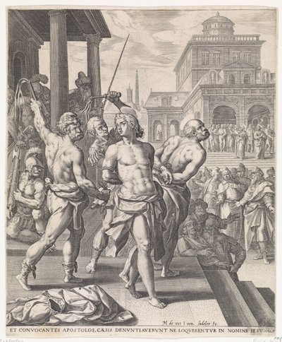 Apostlarnas flagellation Apostlarnas handlingar (serietitel) av Johann Sadeler (I)