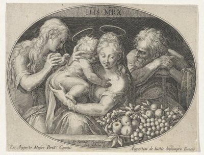 Helig familj med Sankta Anna av Johann Sadeler (I)