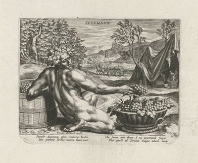 Höst Autumn Vs (titel på objekt) The Four Seasons (serietitel) av Johann Sadeler (I)