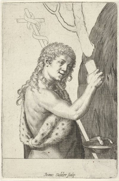 Johannes Döparen som barn av Johann Sadeler (I)