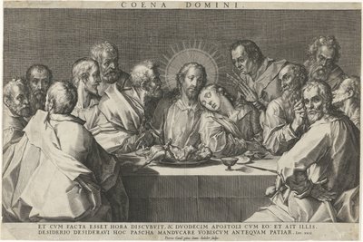 Sista måltiden Coeni domini (titel på objekt) av Johann Sadeler (I)