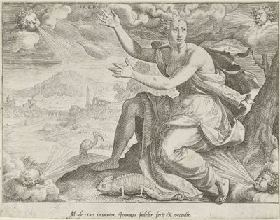 Himmel Aer (titel på objekt) De fyra elementen (serietitel) av Johann Sadeler (I)