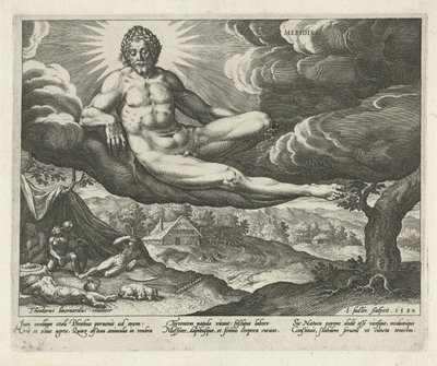 Eftermiddag Meridies (titel på objekt) De fyra delarna av dagen (serietitel) av Johann Sadeler (I)