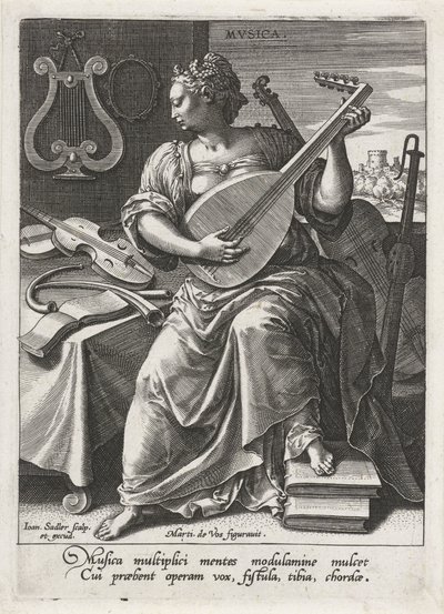 musik Musica (titel på objekt) The Seven Liberal Arts (artes liberales) (serietitel) av Johann Sadeler (I)