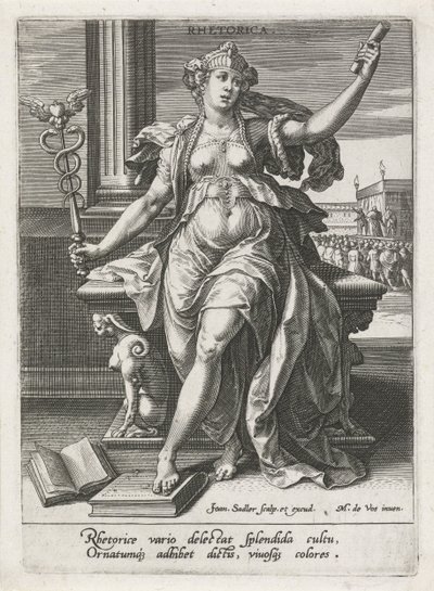 Retorik Retorik (titel på objekt) De sju liberala konsterna (artes liberales) (serietitel) av Johann Sadeler (I)
