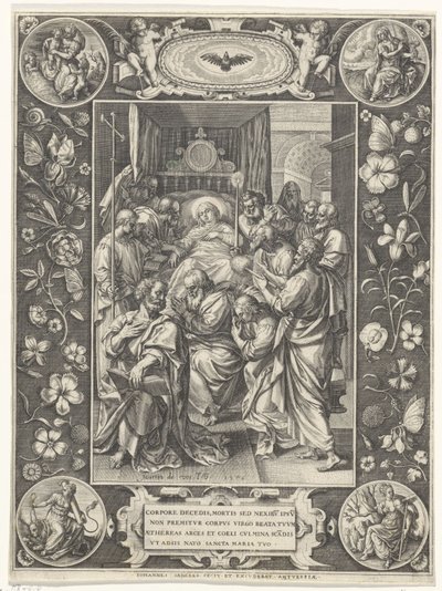 Marys dödsbädd av Johann Sadeler (I)