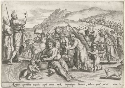 Exodus från Egypten Historia om Moses före uttåget (serietitel) Historia plagarum in Aegijpto (serietitel) av Johann Sadeler (I)