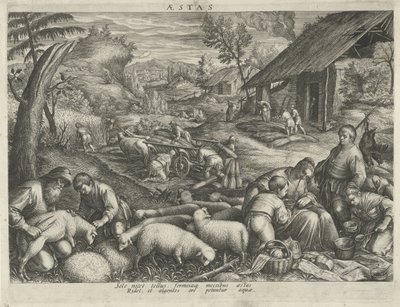 Sommar Aestas (titel på objekt) Four Seasons (serietitel) av Johann Sadeler (I)