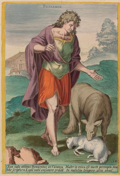 Benjamin, c. 1585. av Johann Sadeler I