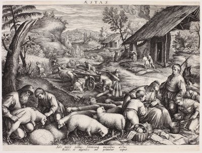 Sommaren - Aestas (De fyra årstiderna) av Johann Sadeler I