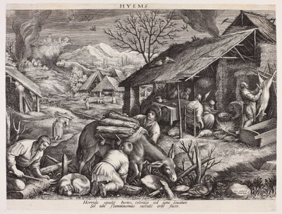 Vintern - Hyems (De fyra årstiderna) av Johann Sadeler I