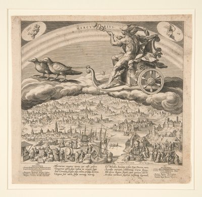 Merkurius, från en serie av de sju planeterna av Johann Sadeler I