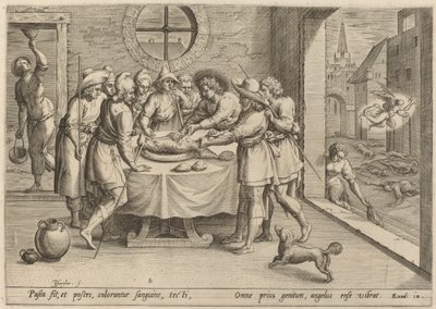 Förberedelse för påsken, 1585. av Johann Sadeler I
