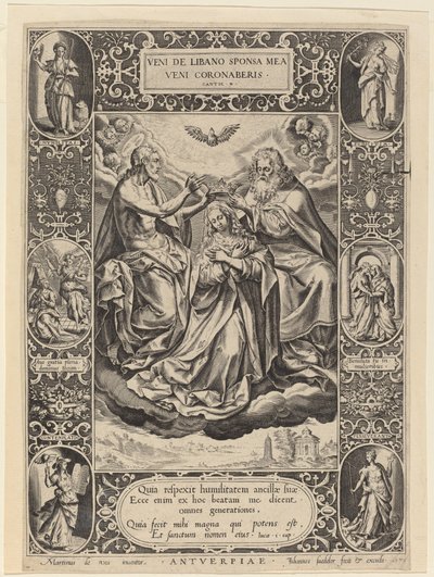 Jungfruns kröning, 1576. av Johann Sadeler I