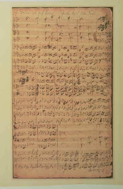 Autografiskt manuskript, Kantat BWV 180 "Schmucke dich o liebe Seele" av J.S. Bach (bläck på papper) av Johann Sebastian Bach