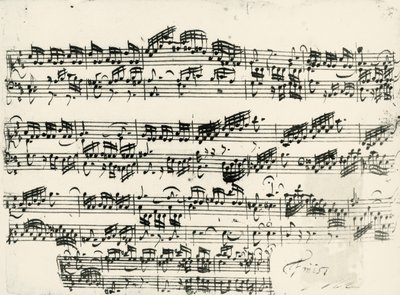 Partitur för 15 uppfinningar BWV 772-801, tvådelad kontrapunktisk av Johann Sebastian Bach (1685-1750) av Johann Sebastian Bach