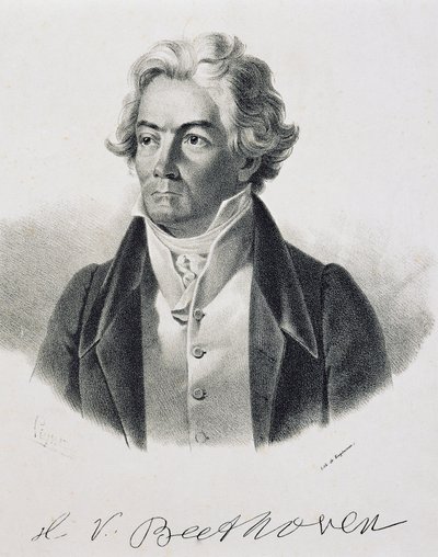 Porträtt av Ludwig van Beethoven (Bonn av Johann Stephan Decker